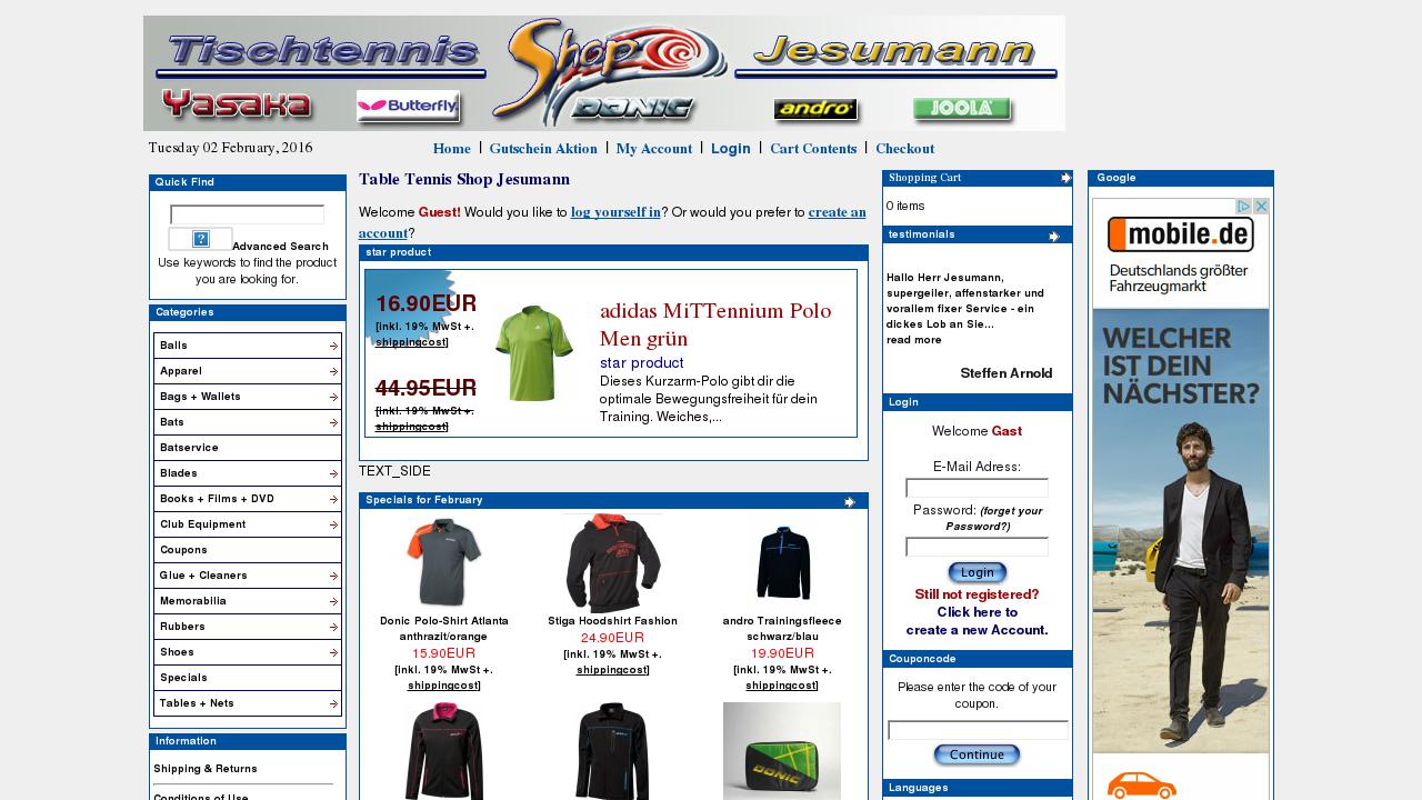 Live Sites Germany > Apparel > Athletic and Sport osCommerce