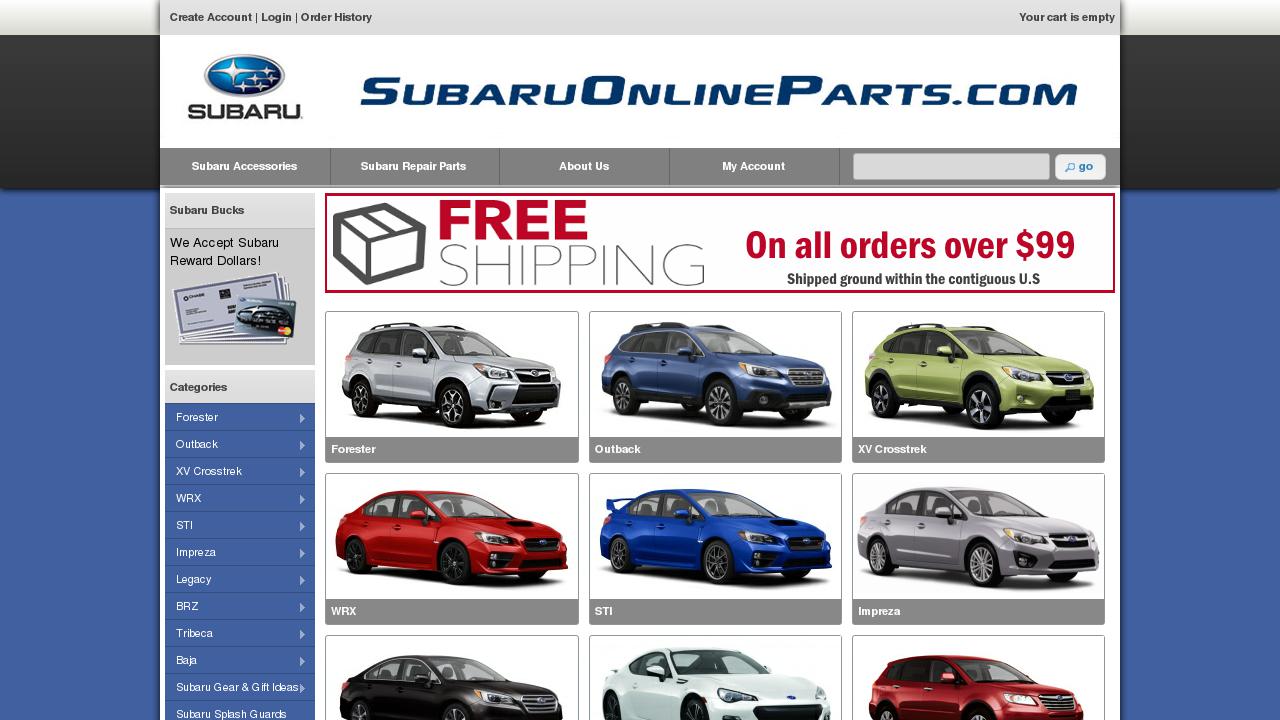 subaru online parts free shipping